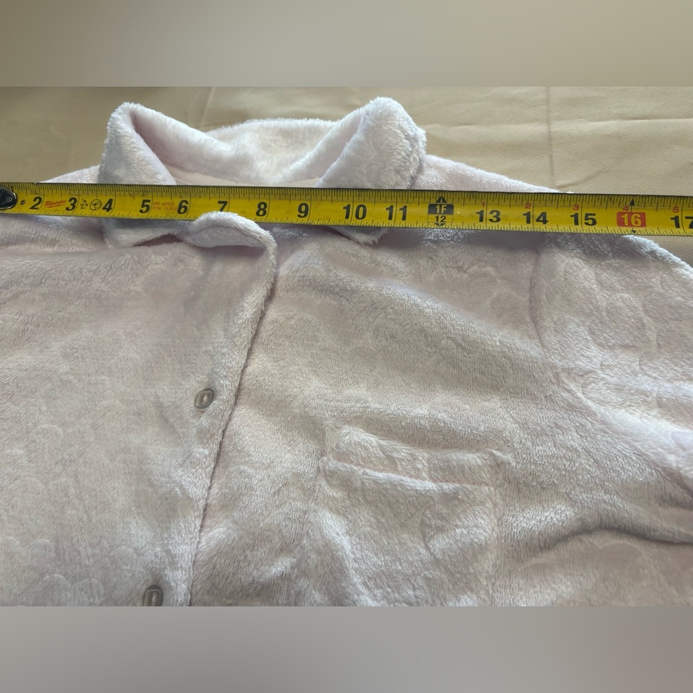 Soft Pink Button-Up Pajama Top with Heart - Picture 6 of 16